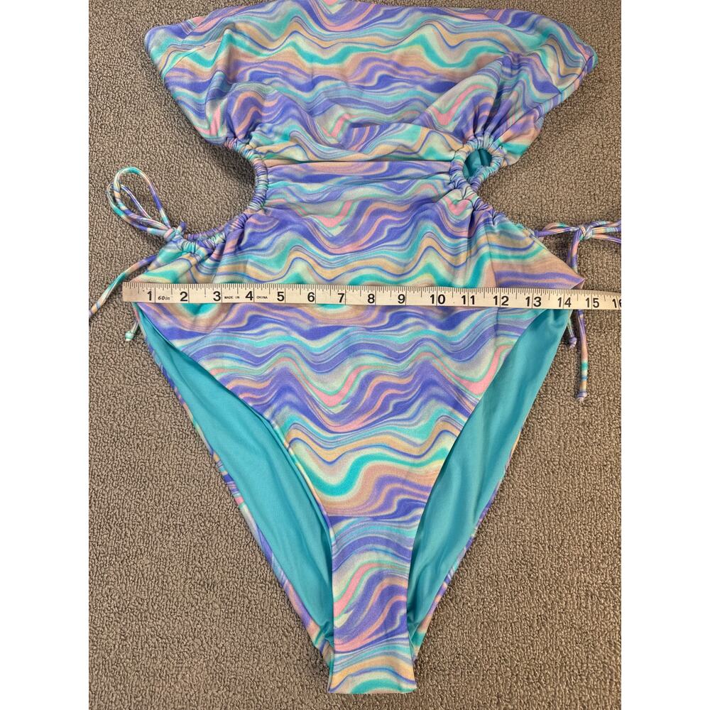 Asos Multicolor Wave Pattern One Piece Swimsuit - image 8